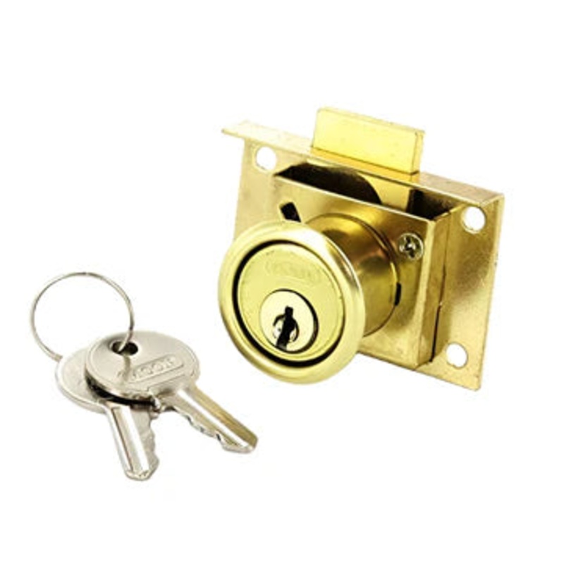 DRAWER LOCK BRASS 3