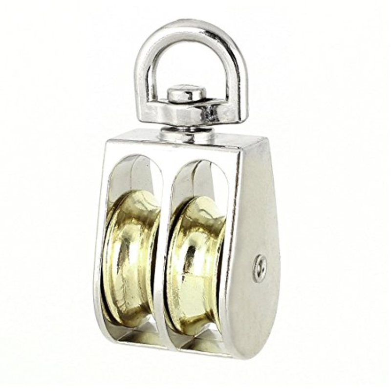 PULLEY BRASS FIXED DOUBLE 1/2