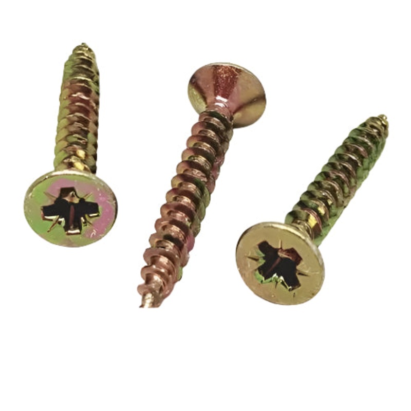 SCREW CHIP BOARD BRASS M4X20MM (PK / 50)