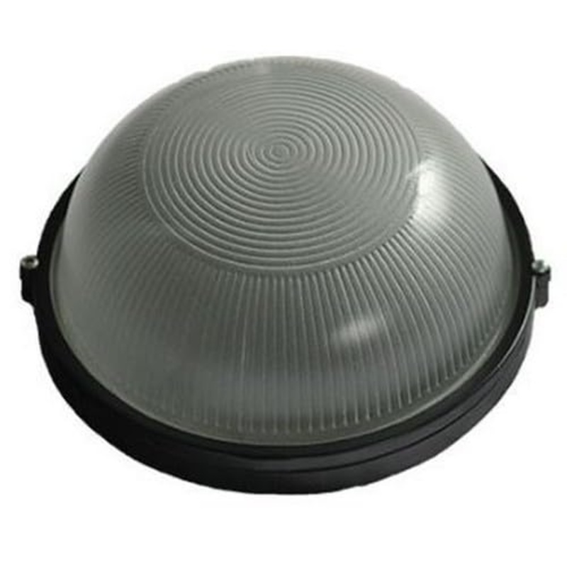 RADIANT LED BULKHEAD GRID ROUNDED LARGE BLACK WT2A/EG