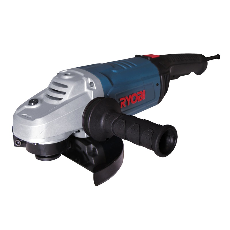 RYOBI ANGLE GRINDER WITH CUT BRUSHES & DUST FILTER 230MM 2200W G2323