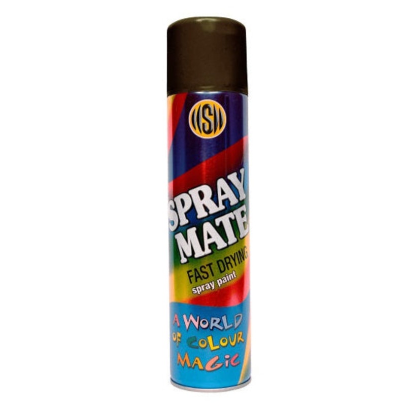 SPRAYMATE SPRAY PAINT FAST DRYING DARK BROWN 250ML 2508