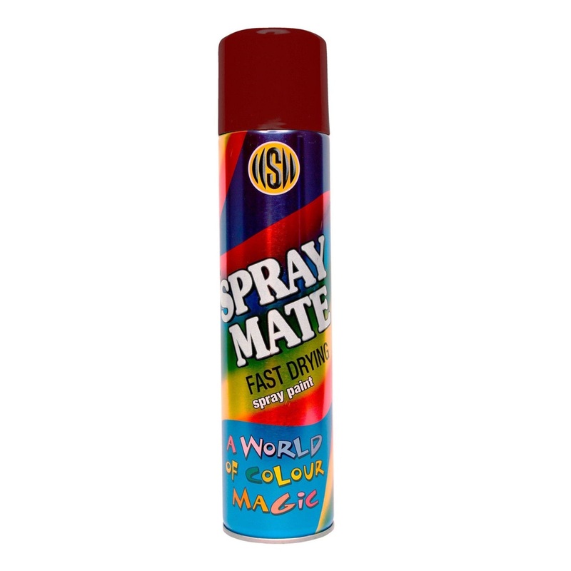 SPRAYMATE SPRAY PAINT FAST DRYING MAROON 250ML 2532