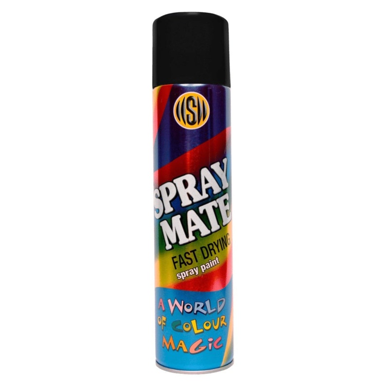 SPRAYMATE SPRAY PAINT FAST DRYING MATT BLACK 250ML 2515