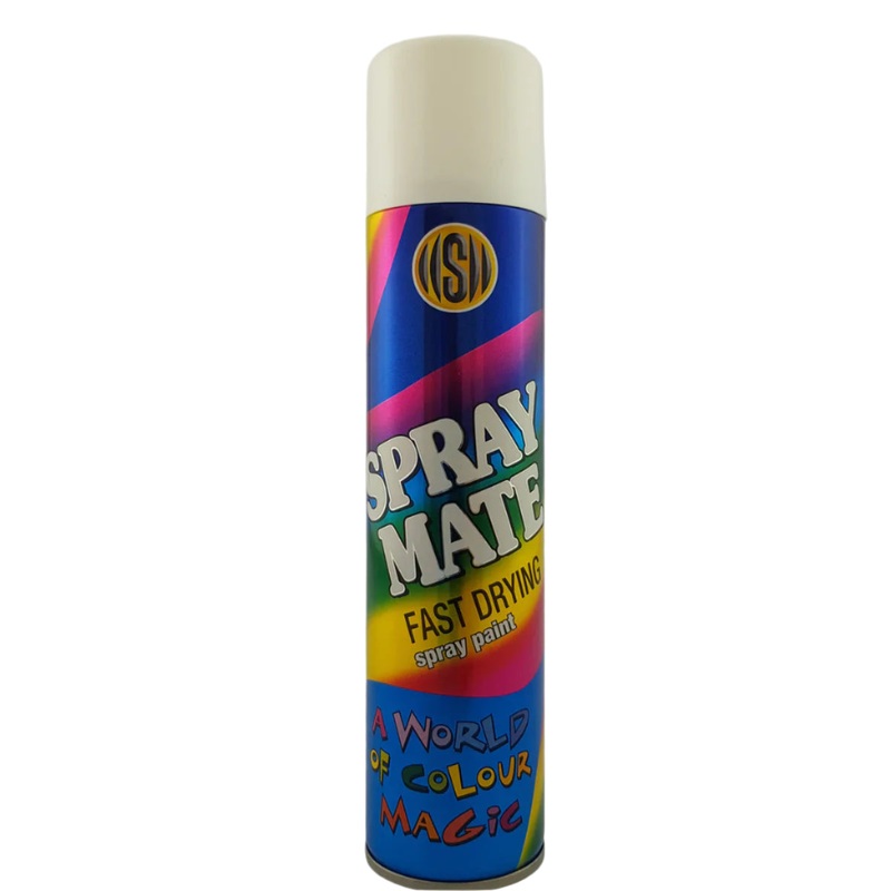 SPRAYMATE SPRAY PAINT FAST DRYING MATT WHITE 250ML 2516