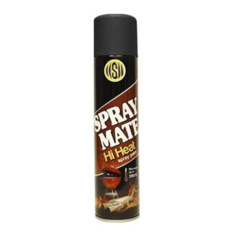 SPRAYMATE SPRAY PAINT HI HEAT BLACK 250ML 2570