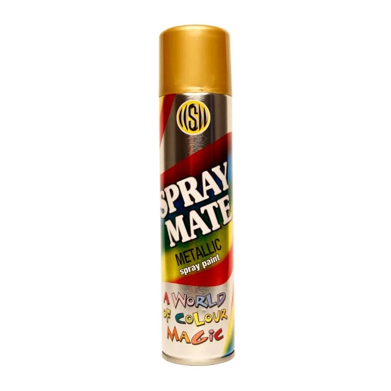 SPRAYMATE SPRAY PAINT METALLIC RICH PALE GOLD 250ML 2558
