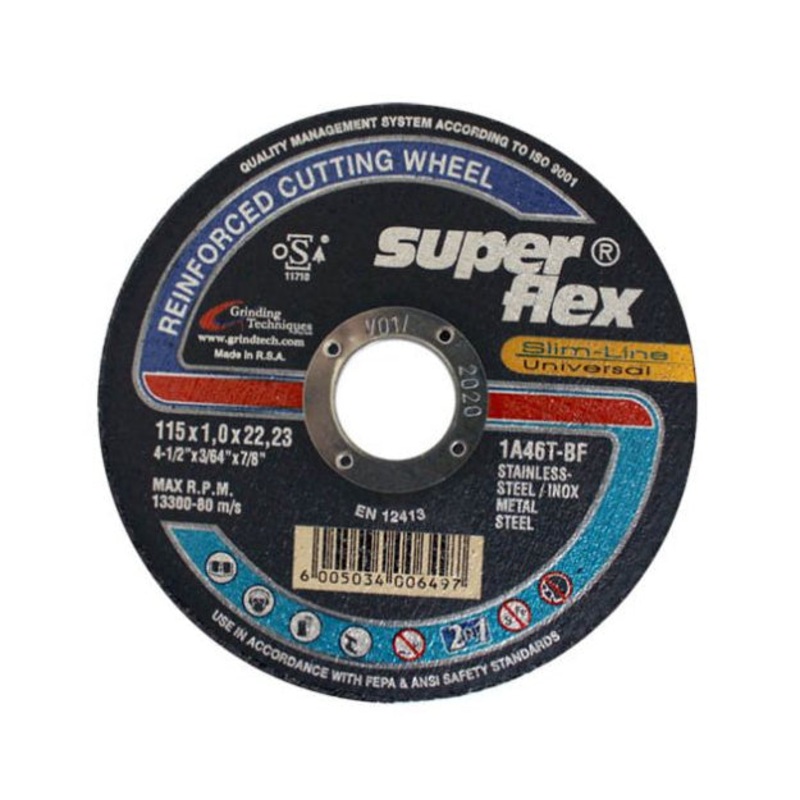 SUPER FLEX CUTTING DISC STEEL SLIM LINE UNIVERSAL FLAT 115X1.0X22.23 1A46T BF T41