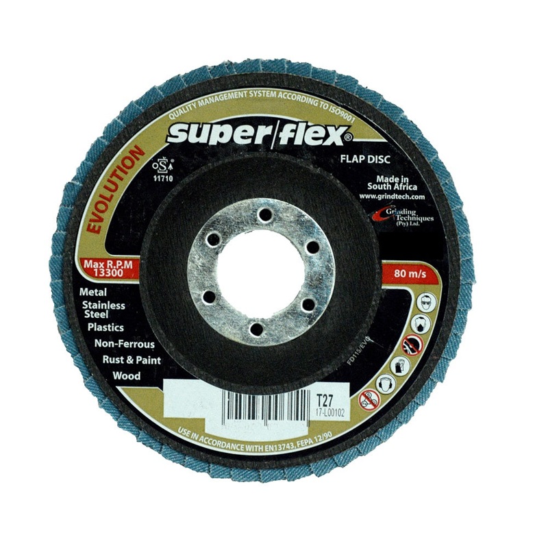 SUPER FLEX FLAP DISC EVOLUTION T27 FLAT S/F AZ80 115X22
