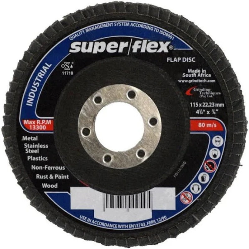 SUPER FLEX FLAP DISC INDUSTRIAL 115MM AZ40 T27