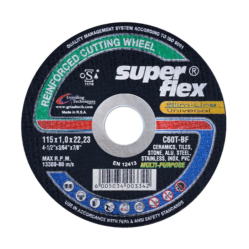 SUPER FLEX FLAT DISC SLIM LINE MULTIPURPOSE 115X1.0X22/23 C60T FB T41