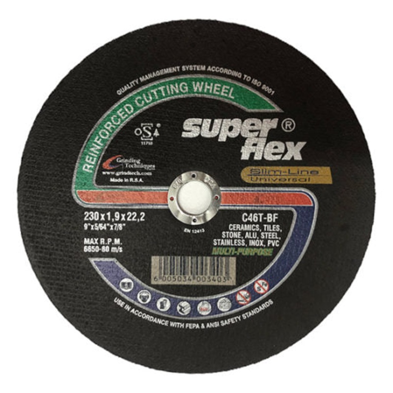 SUPER FLEX FLAT DISC SLIM LINE MULTIPURPOSE 230X1.9X22.23 C46T BF T41