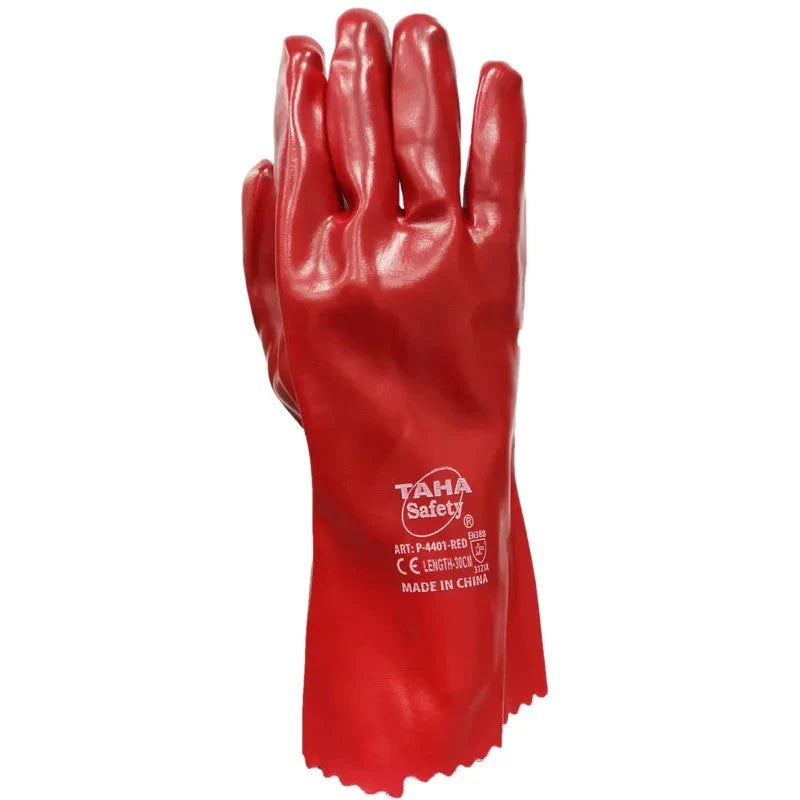 TAHA GLOVES PVC RED 40CM