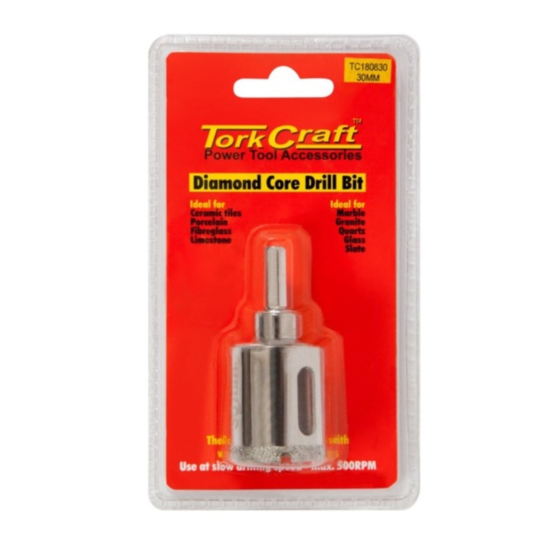 TORK CRAFT BIT DIAMOND CORE 30MM FOR TILES TC180830 TC