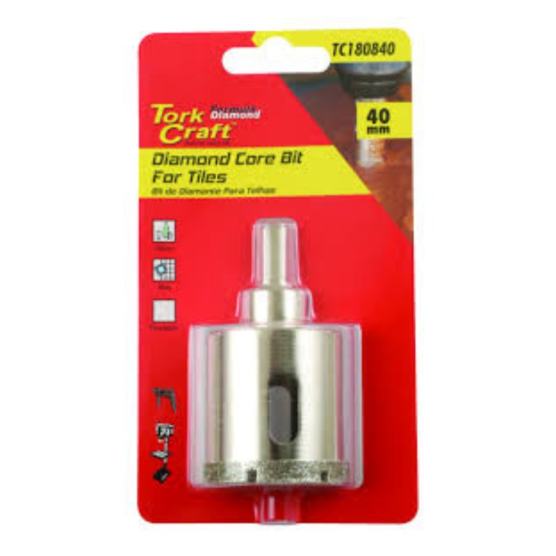 TORK CRAFT BIT DIAMOND CORE 40MM FOR TILES TC180840