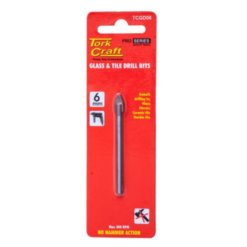 TORK CRAFT DRILL BIT TILE&GLASS 6MM TCGD06