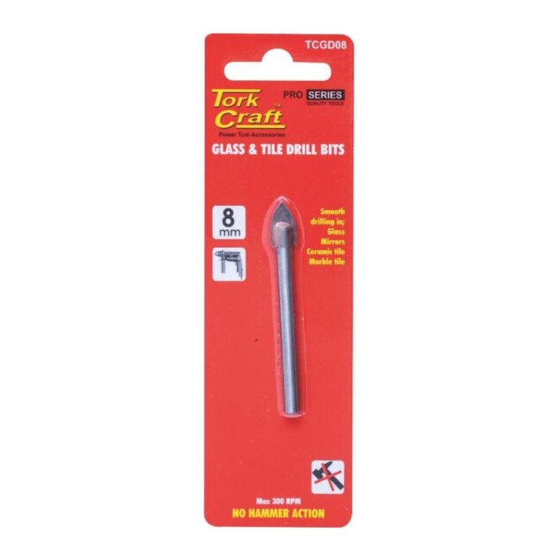 TORK CRAFT DRILL BIT TILE&GLASS 8MM TCGD08
