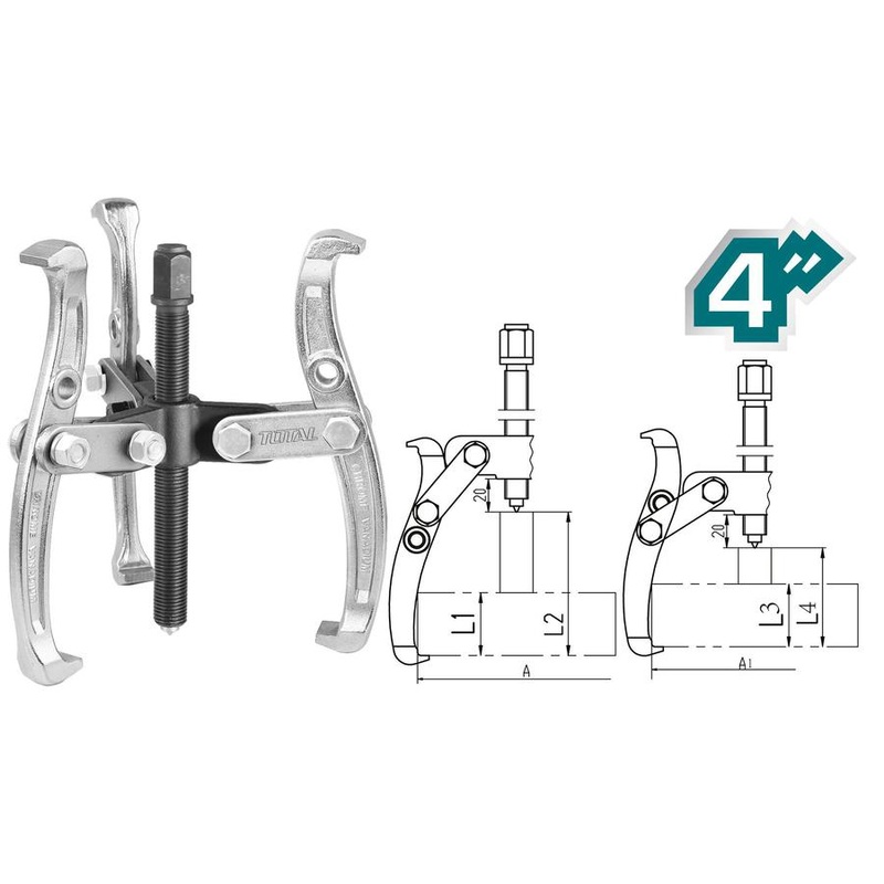 TOTAL GEAR PULLER 3 JAWS 4 THTGP346