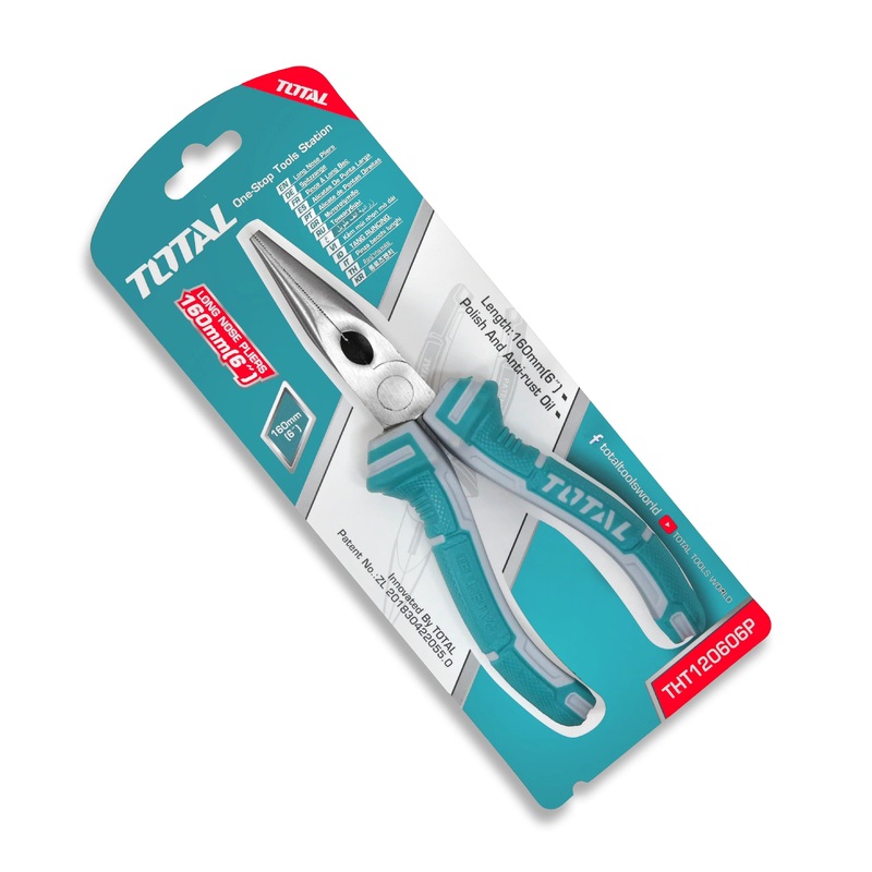 TOTAL PLIERS LONG NOSE 6 / 60MM THT120606P TT