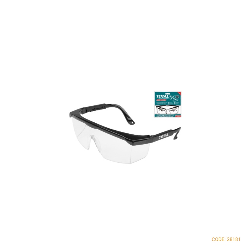 TOTAL SAFETY GOGGLES BLACK FRAME TSP301