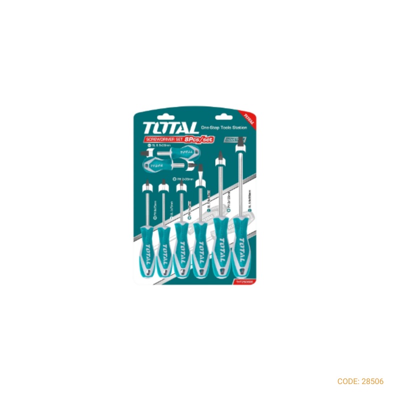 TOTAL SCREWDRIVER SET 8PCS THT250608