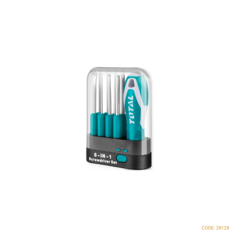 TOTAL SCREWDRIVER SET INTERCHANGEABLE 9 PCS THT250906