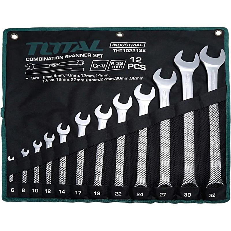TOTAL SPANNER SET COMBINATION 12PCS 6-32 THT1022122