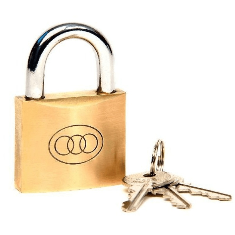 TRI-CYCLE PADLOCK BRASS 25MM