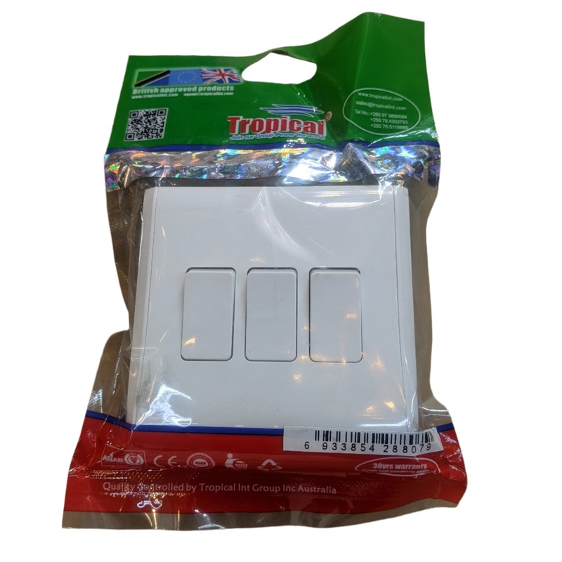 TROPICAL 3 GANG 2 WAY NMP206