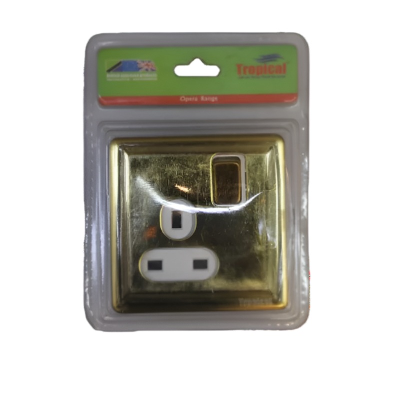 TROPICAL SOCKET SINGLE OPERA GOLD CNM605PG