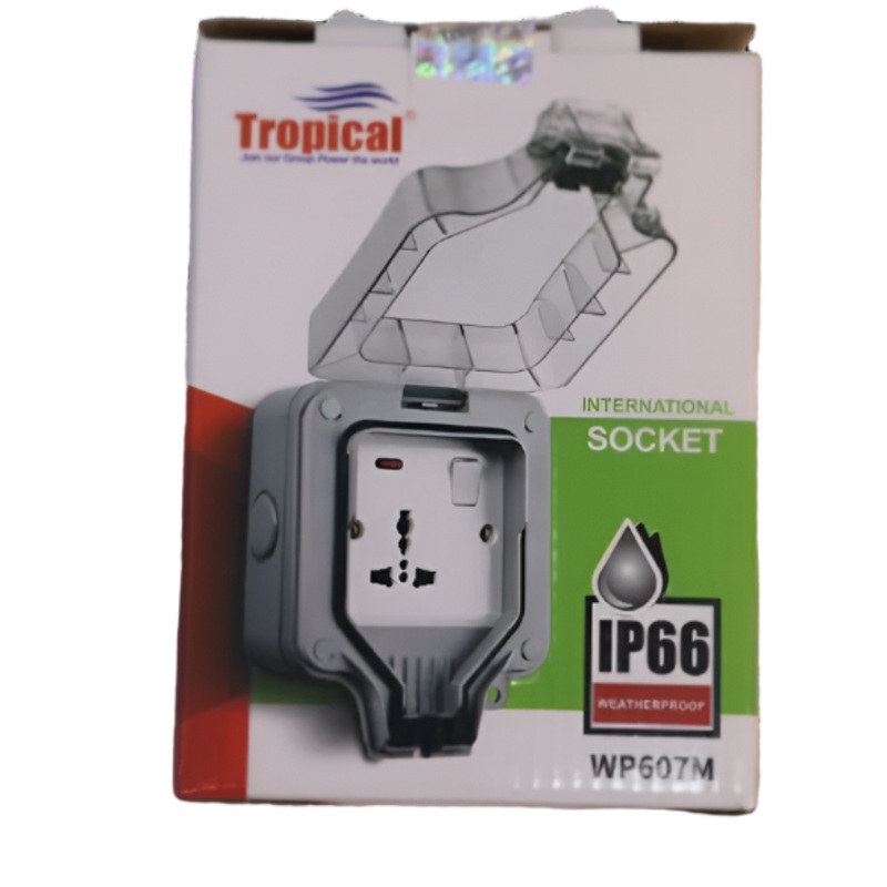 TROPICAL SOCKET SINGLE WEATHERPROOF WP607M