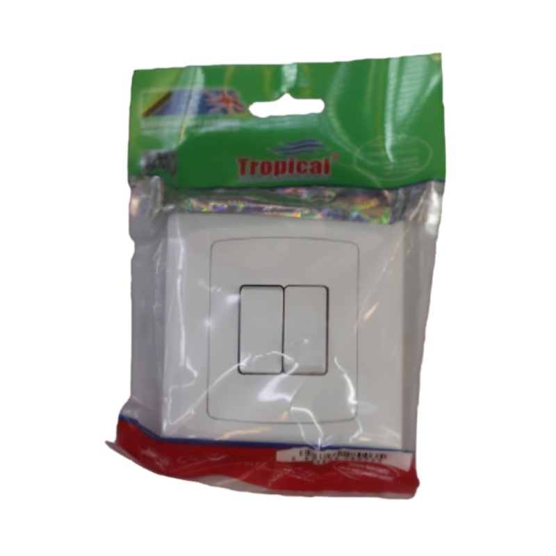 TROPICAL SWITCH PLATE PVC 2G 1W NM203