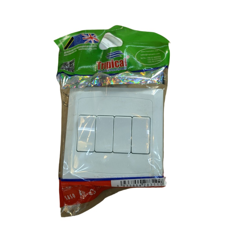 TROPICAL SWITCH PLATE PVC 4G 2W 3X6 NM208