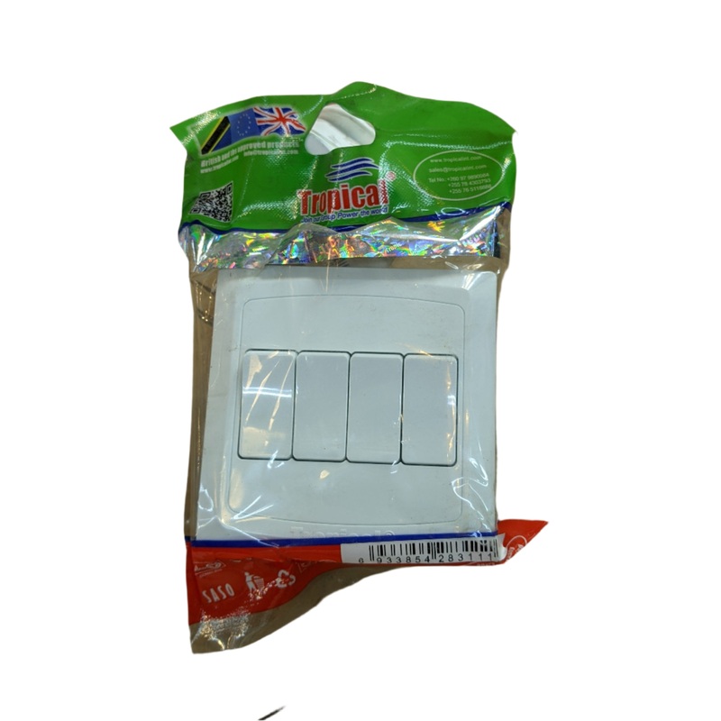 TROPICAL SWITCH PVC PLATE 4GX2W NM264