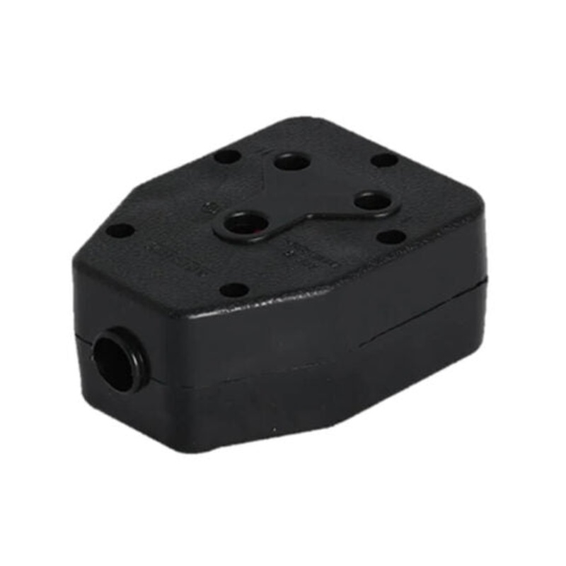 TW COUPLER RUBBER TWO ENTRY BLACK ELE215