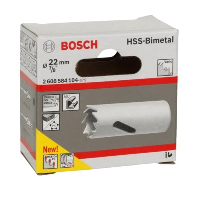 BOSCH HOLESAW BI METAL GREY 22MM 584104