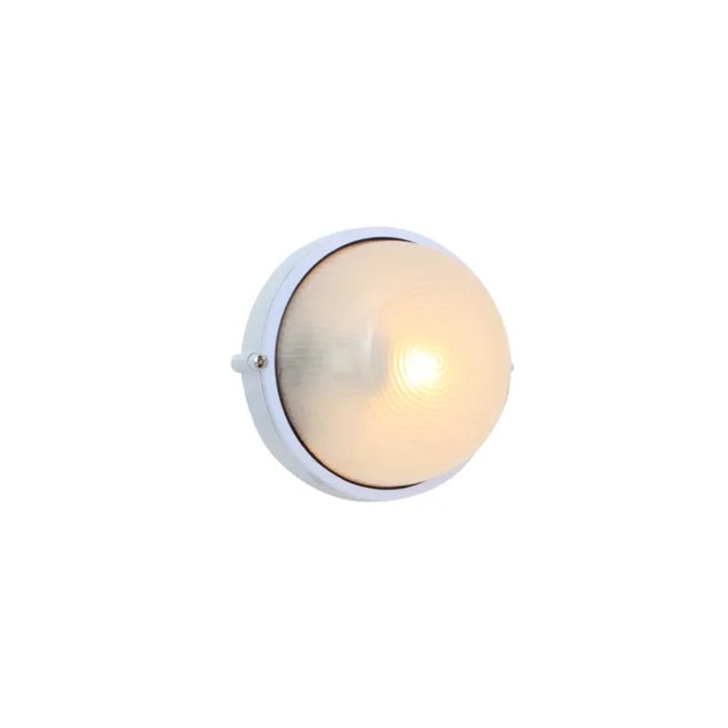 EUROLUX BULKHEAD ROUND SMALL ALUMINIUM WHITE