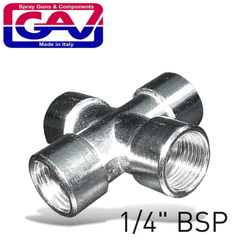 GAV CONNECTOR 4 WAY 1/4 FFFF GAV1254-2