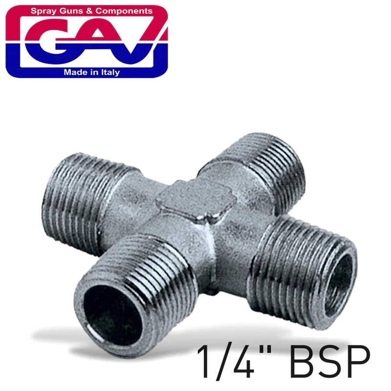 GAV CONNECTOR 4 WAY 1/4 MMMM GAV1262-2