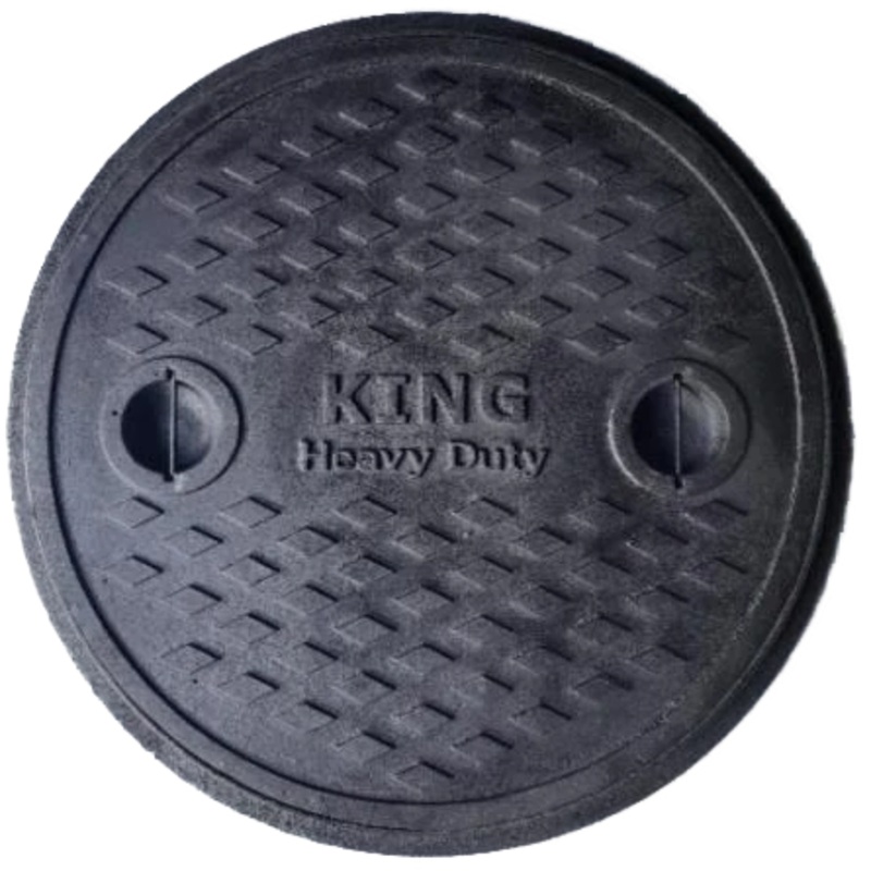 KING MANHOLE COVER METAL HEAVY DUTY DIA ROUND BLACK 60
