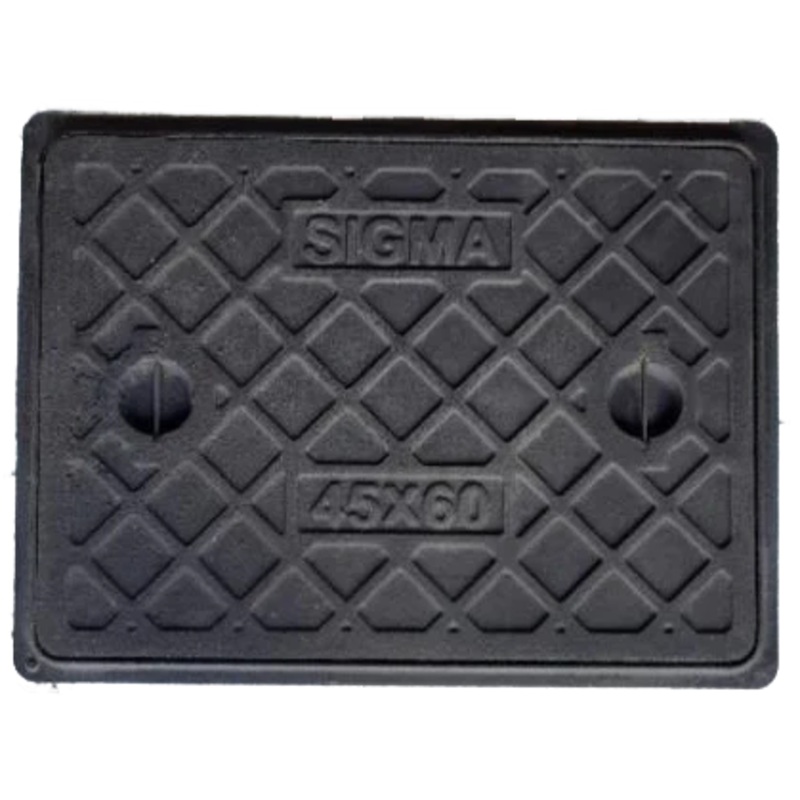KING MANHOLE COVER METAL MEDIUM DUTY BLACK SIGMA 45X60