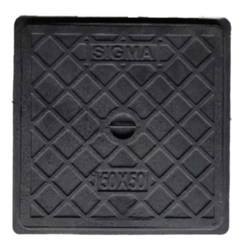 KING MANHOLE COVER METAL MEDIUM DUTY BLACK SIGMA 50X50