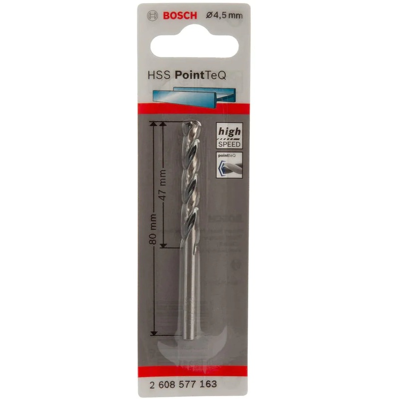 BOSCH DRILL BIT HSS POINT Q 4.5MM 2608577163