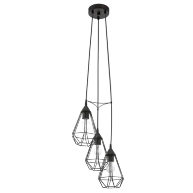 EUROLUX PENDANT TARBES 3 LIGHT BLACK P691 310MM