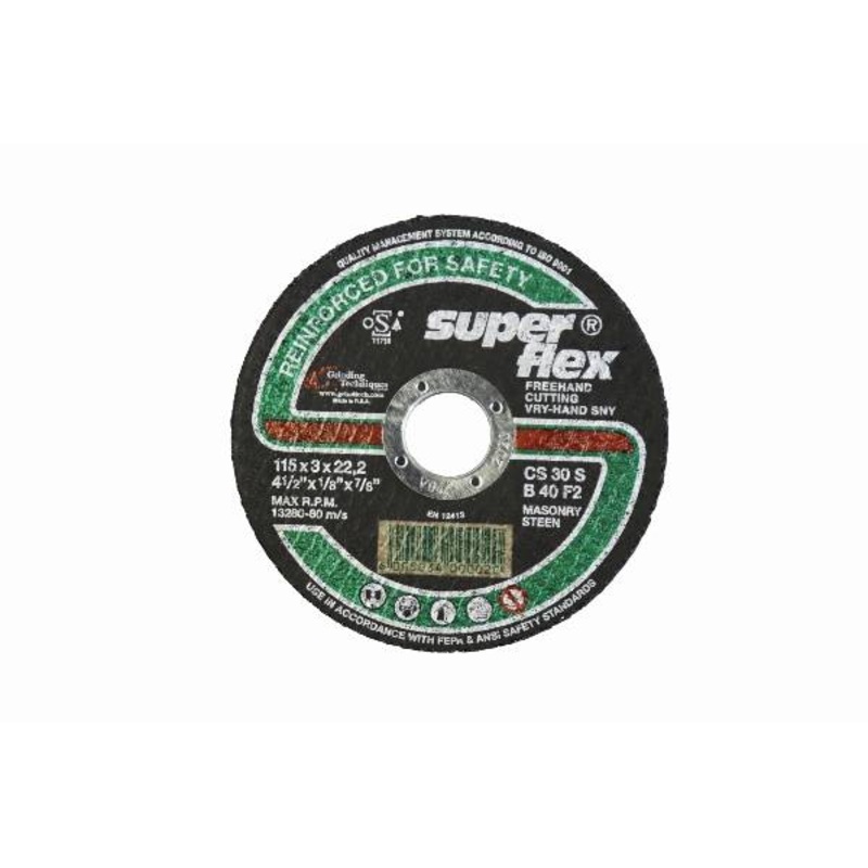 SUPER FLEX DISC STONE CUTTING 115X3X22.23 CS30S B40 F2