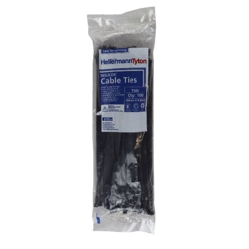 HELLERMANN TYTON CABLE TIES 100PCS 305X4.7MM CABTIET50I