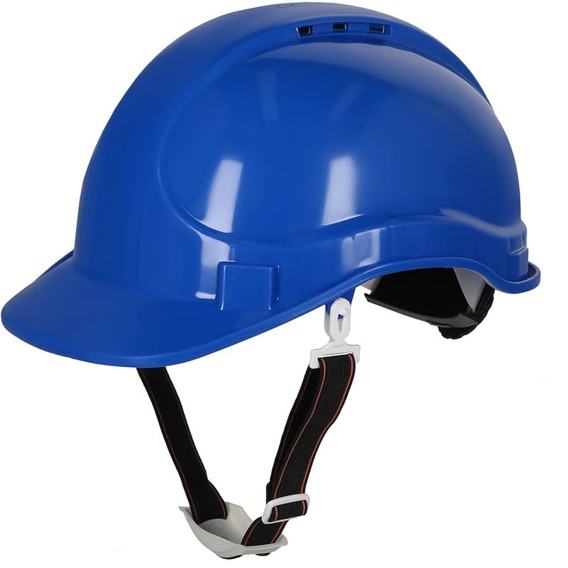 SAFETY HELMET WITH STRAP BLUE