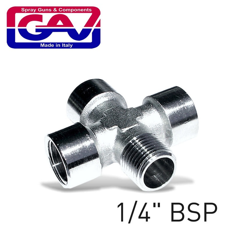 GAV CONNECTOR 4 WAY 1/4 FFFM GAV1259-2