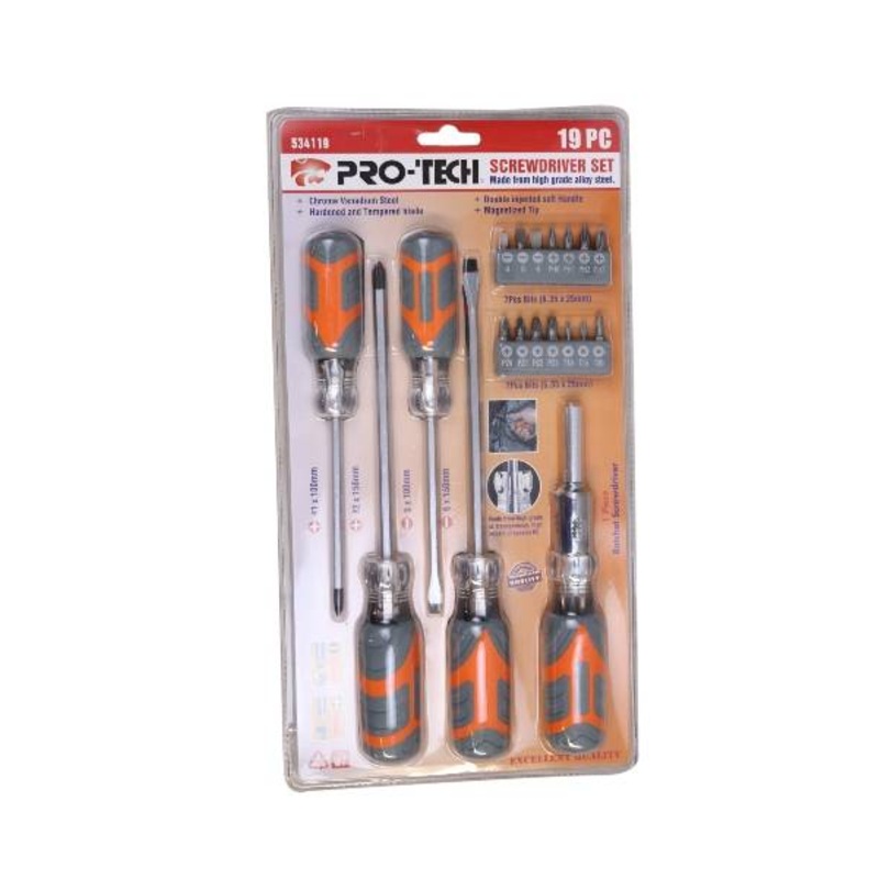 PROTECH SCREWDRIVER SET 19PCS 534119