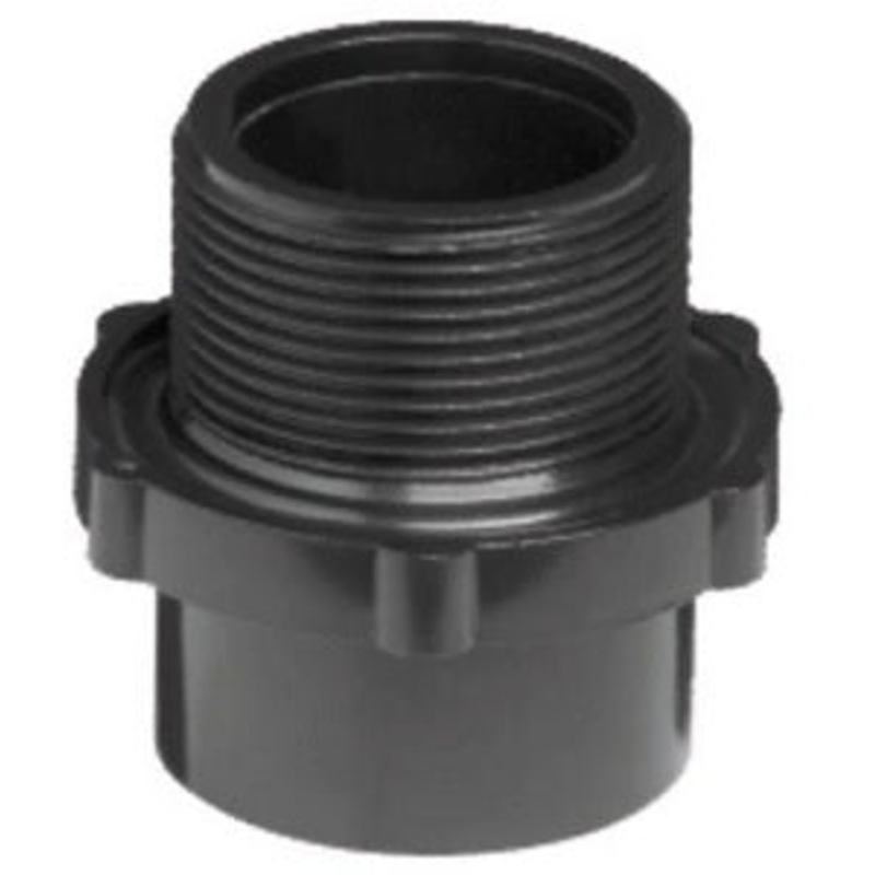 QUALITY FILTER TANK FITTING MALE BLACK 50-40MM